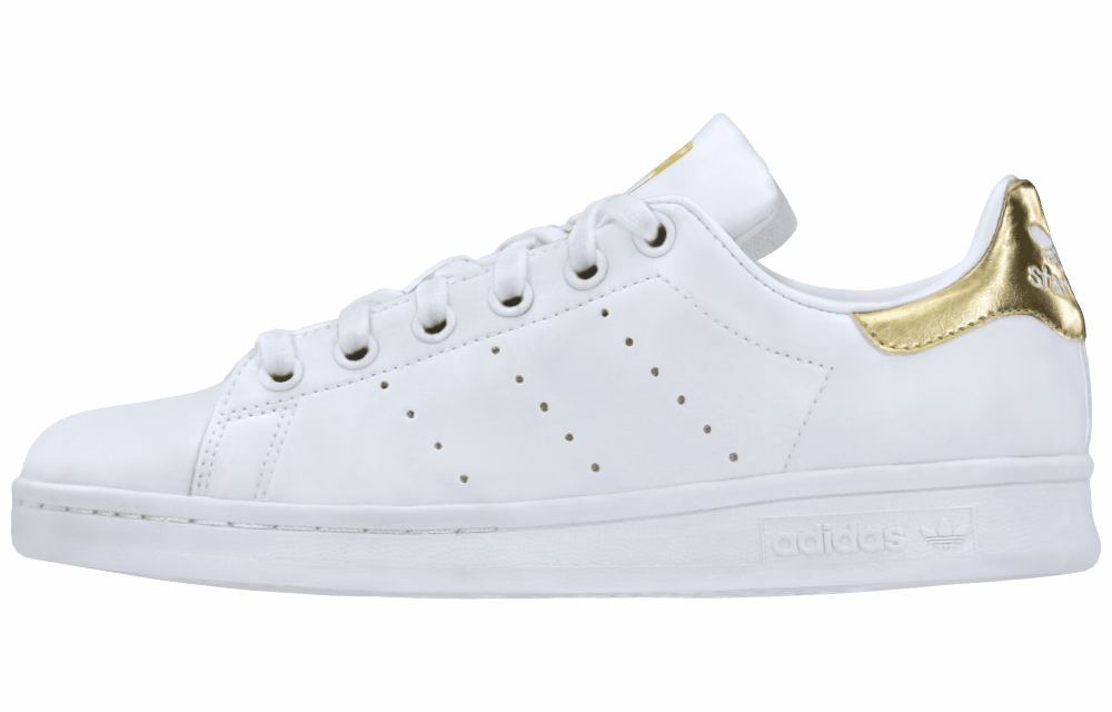 Женские кроссовки Adidas Originals Stan Smith White/Gold
