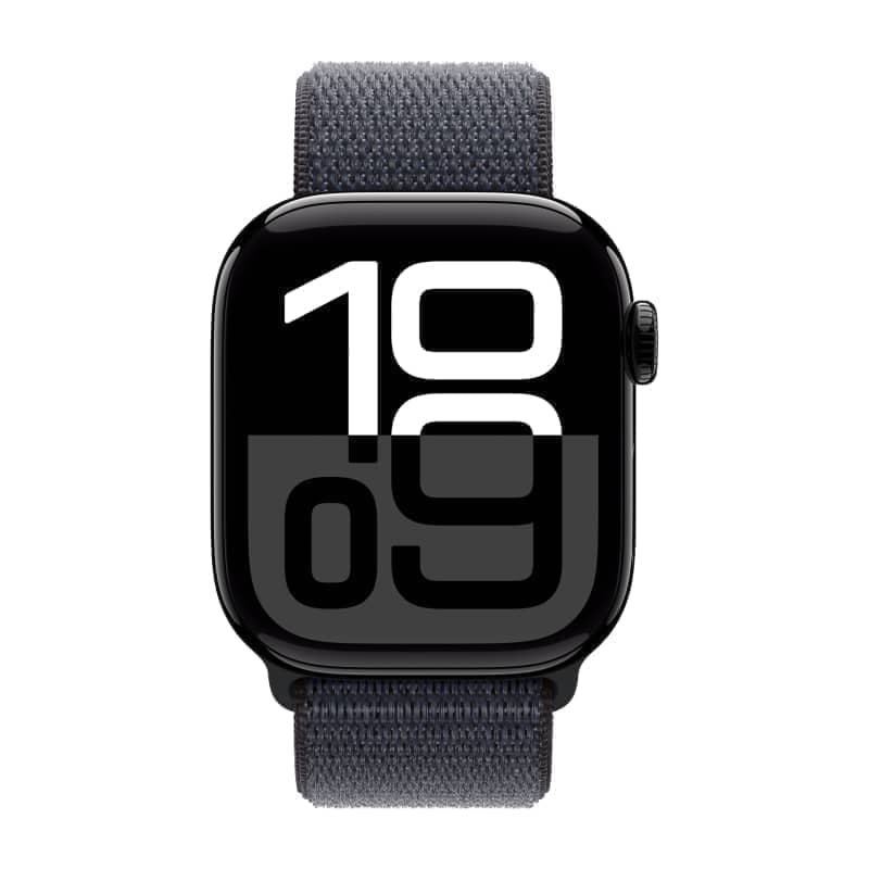 Умные смарт-часы Apple Watch Series 10, 42мм, GPS+Cellular, Jet Black Aluminum Case, Black Nylon Band