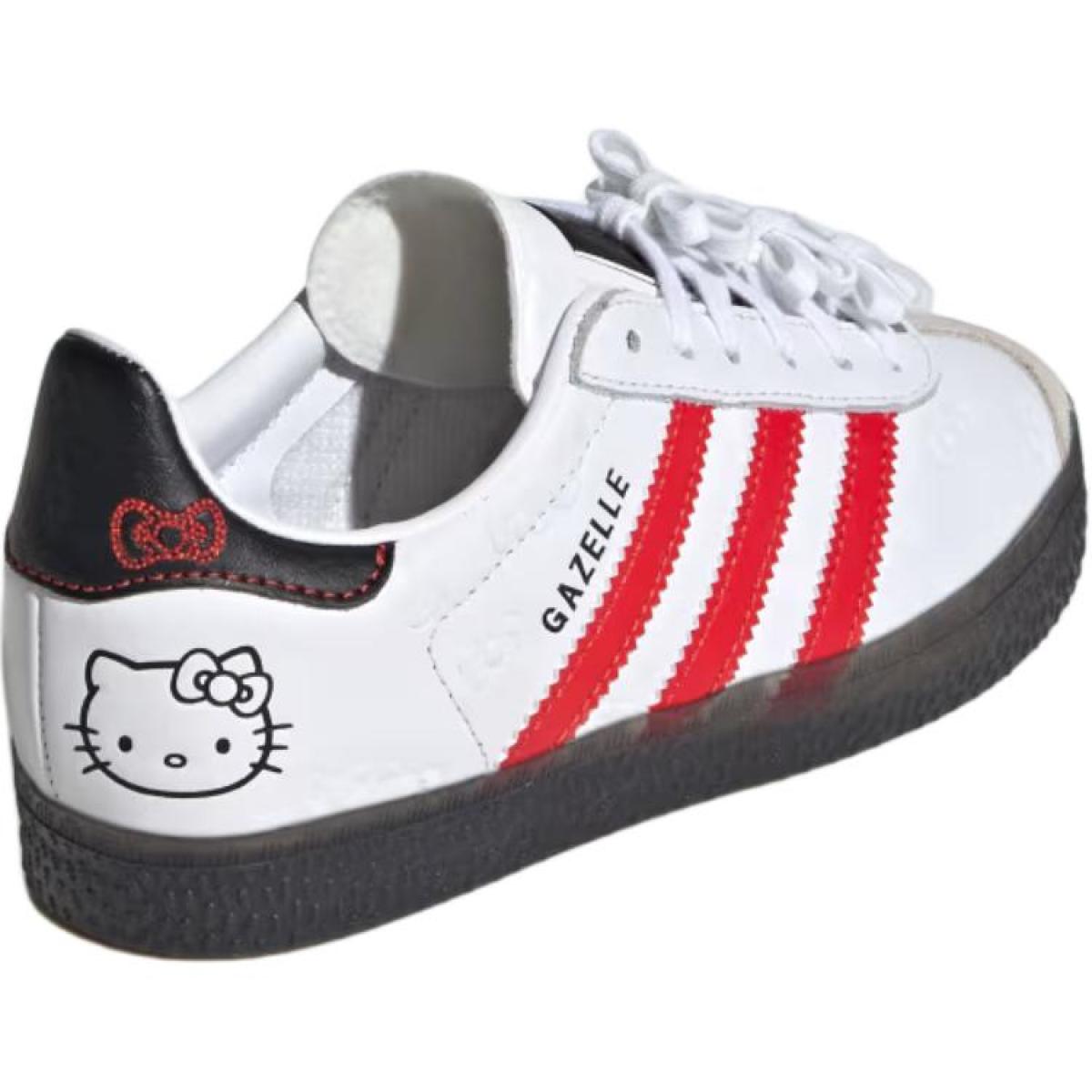 Подростковые кроссовки Adidas Originals Gazelle White/Red GS