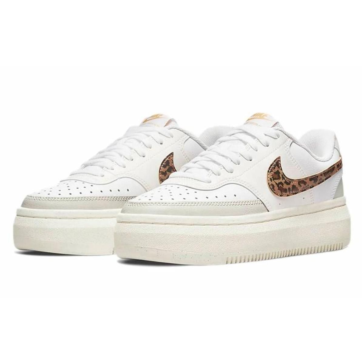 Женские кроссовки Nike Court Vision 1 Alta White/Brown/Leopard