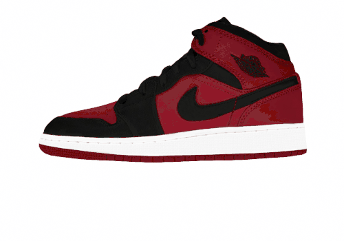 Подростковые кроссовки Air Jordan 1 Mid Gym Red/Black GS