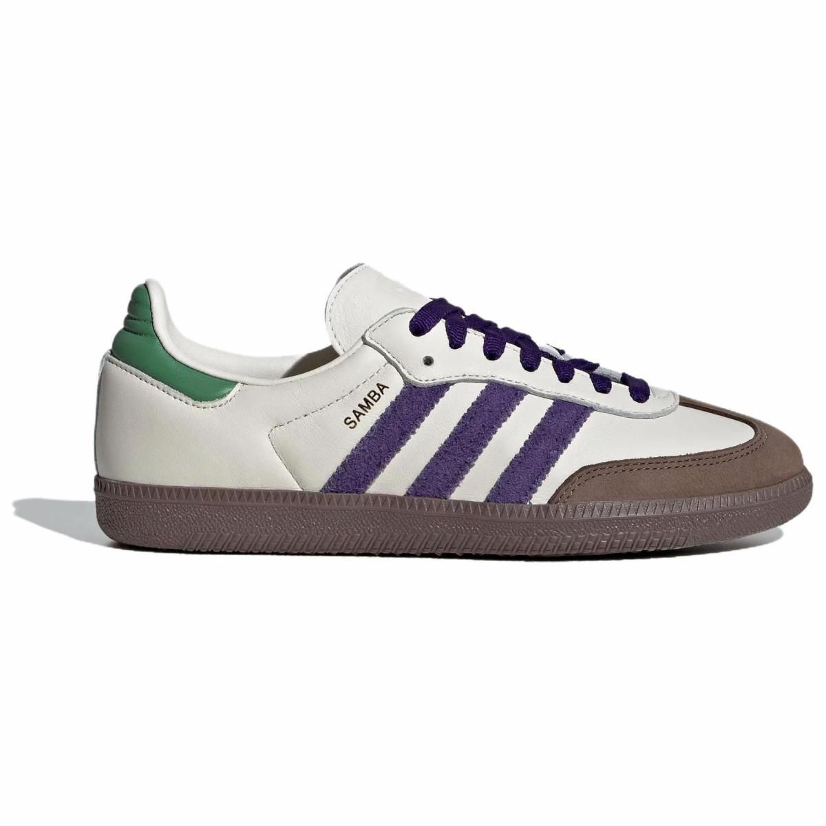 Женские кроссовки Adidas Originals Samba OG White/Purple/Brown
