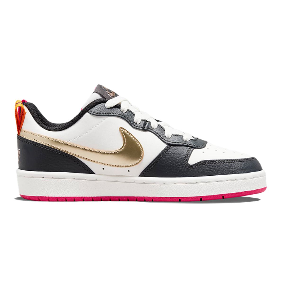 Подростковые кроссовки Nike Court Borough 2 Low Off Noir Pink Prime GS