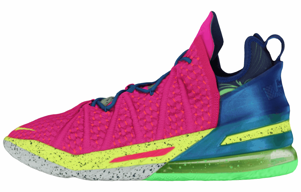 Мужские кроссовки Nike Lebron 18 Night Los Angeles Pink/Yellow/Blue