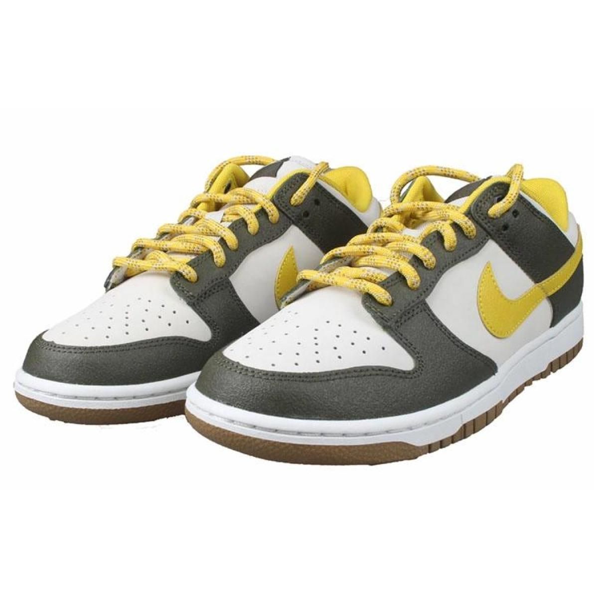 Кроссовки Nike Dunk Low PRM White/Green/Yellow