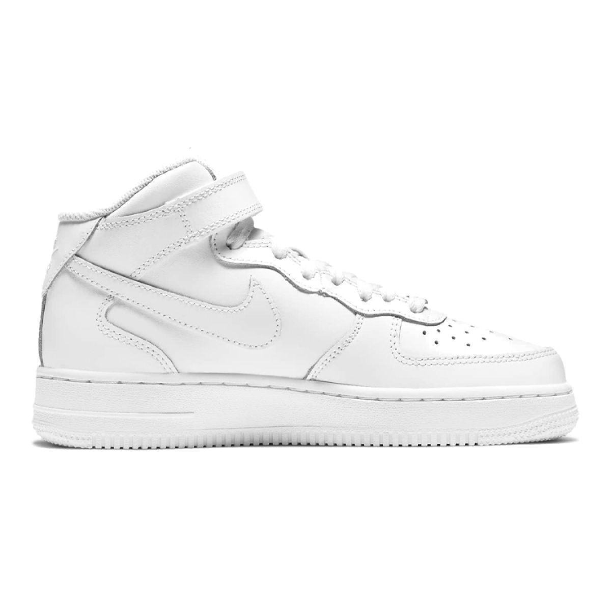 Подростковые кроссовки Nike Air Force 1 Mid LE Triple White GS