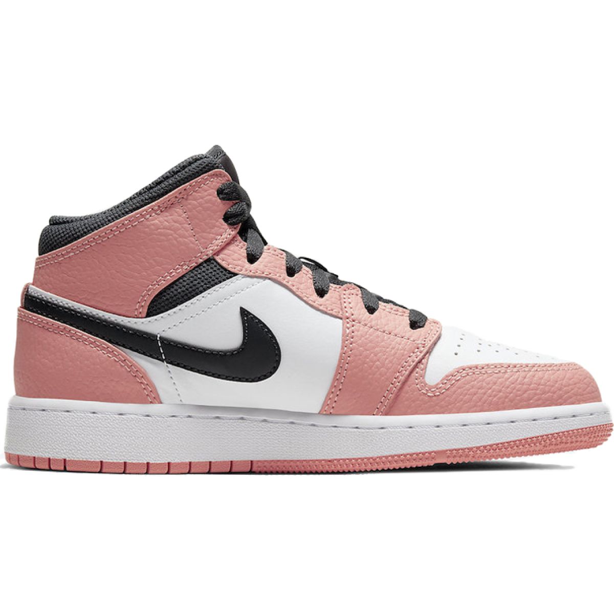 Подростковые кроссовки Air Jordan 1 Mid "Pink Quartz" GS