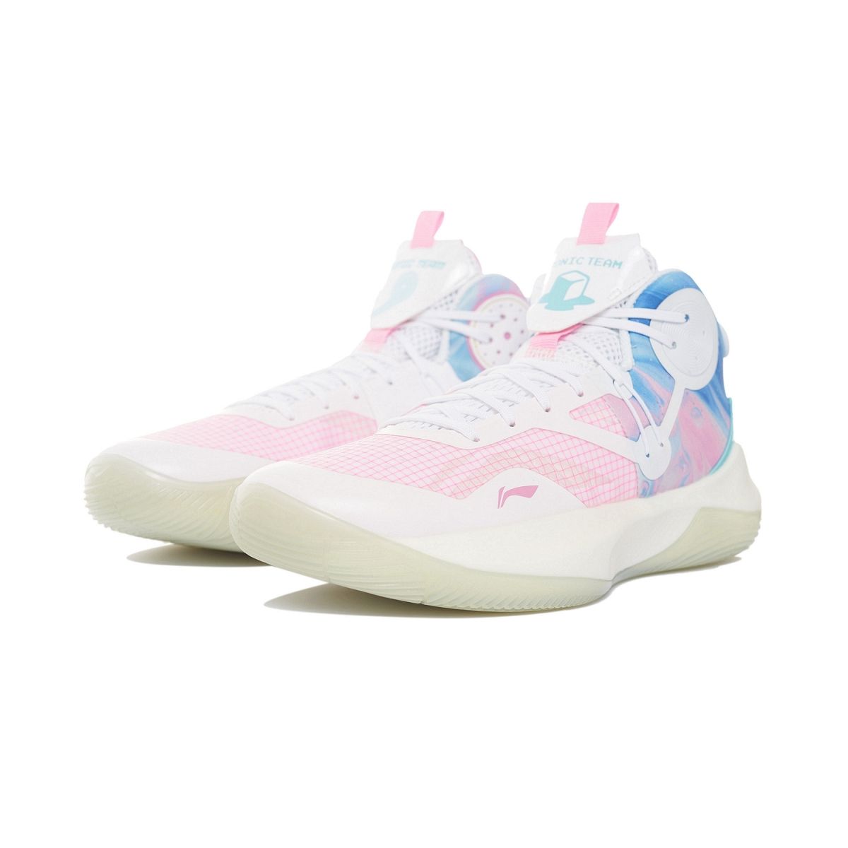 Мужские кроссовки LiNing 9 Team White/Pink/Blue