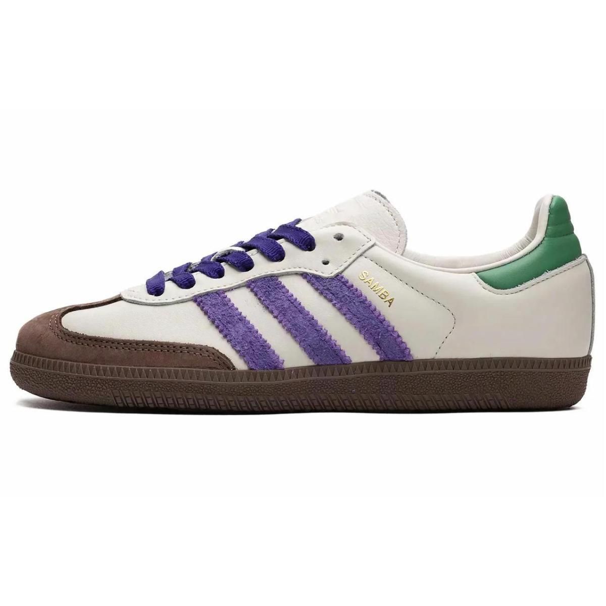 Женские кроссовки Adidas Originals Samba OG White/Purple/Brown