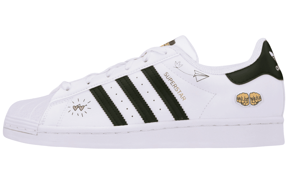 Подростковые кроссовки Adidas Originals Superstar J White/Black/Blue