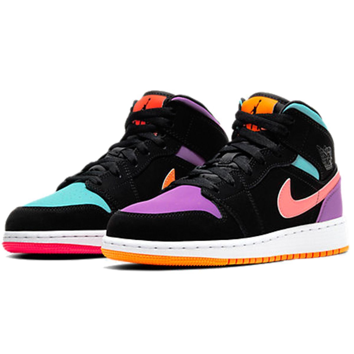 Подростковые кроссовки Air Jordan 1 Mid "Multi-Color" GS
