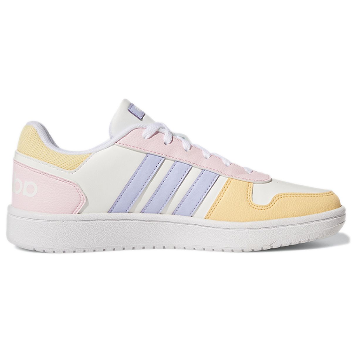Женские кроссовки Adidas Originals Hoops 2.0 White/Yellow/Pink