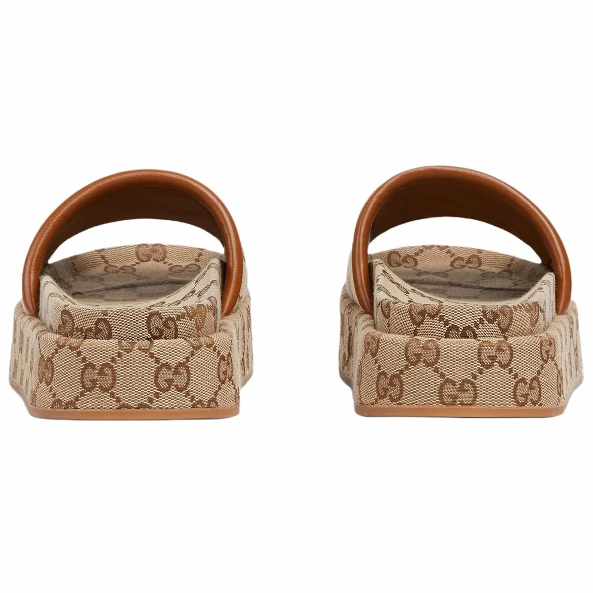 Женские шлёпанцы GUCCI GG Brown