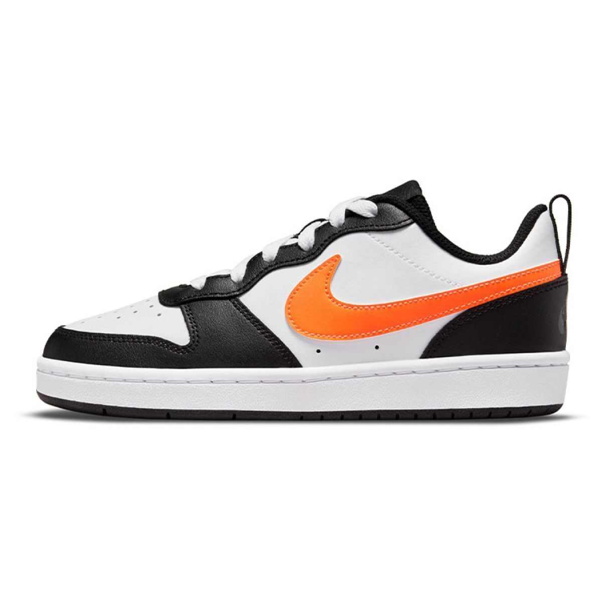 Подростковые Nike Court Borough Low 2 White/Black/Orange GS