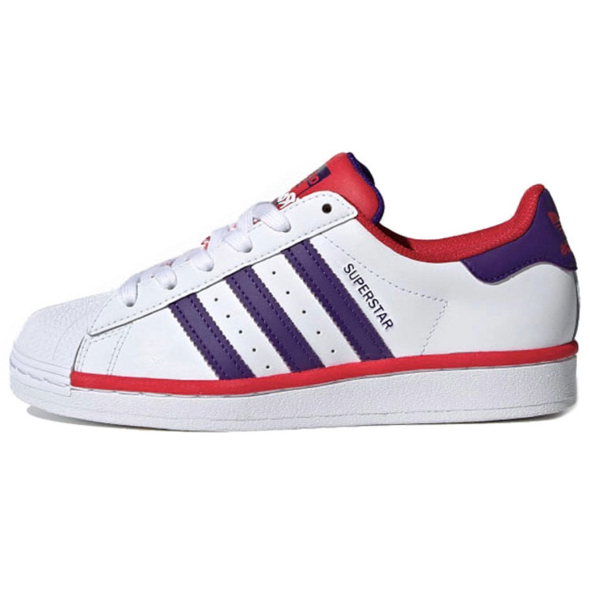 Подростковые кеды Adidas Originals Superstar GS White/Red/Purple GS