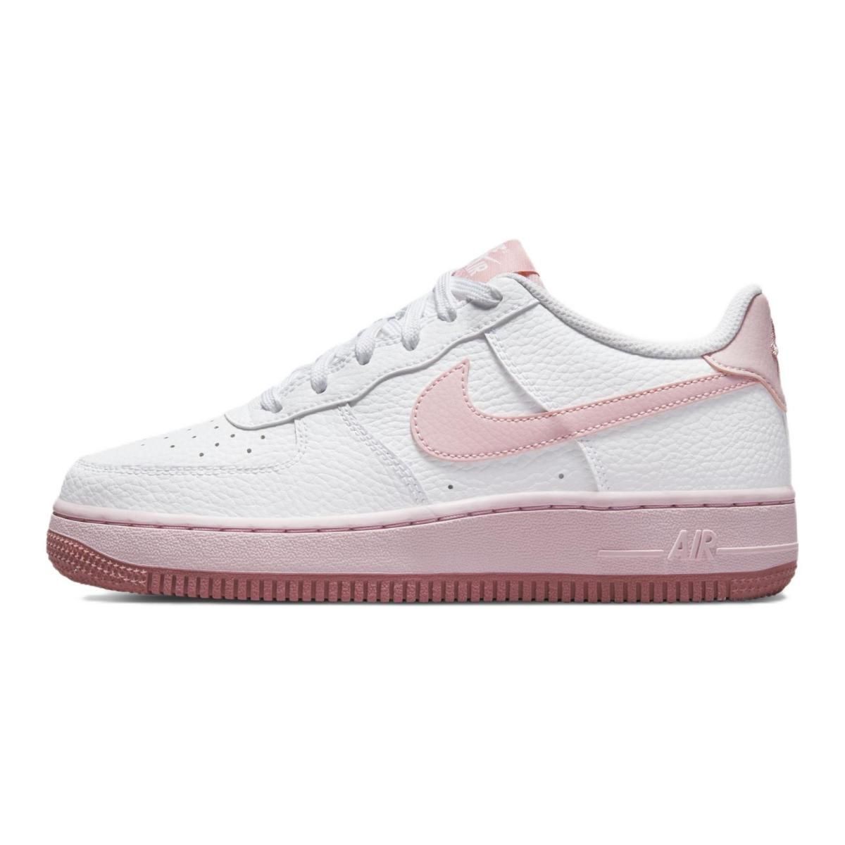 Подростковые кроссовки Nike Air Force 1 White/Pink Foam GS