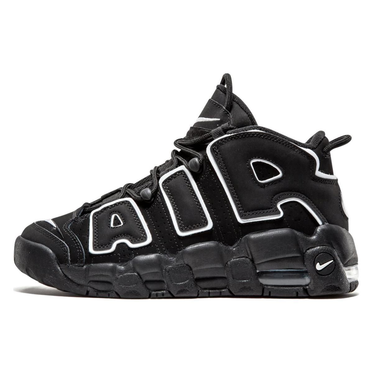 Подростковые кроссовки Nike Air More Uptempo Black/White GS