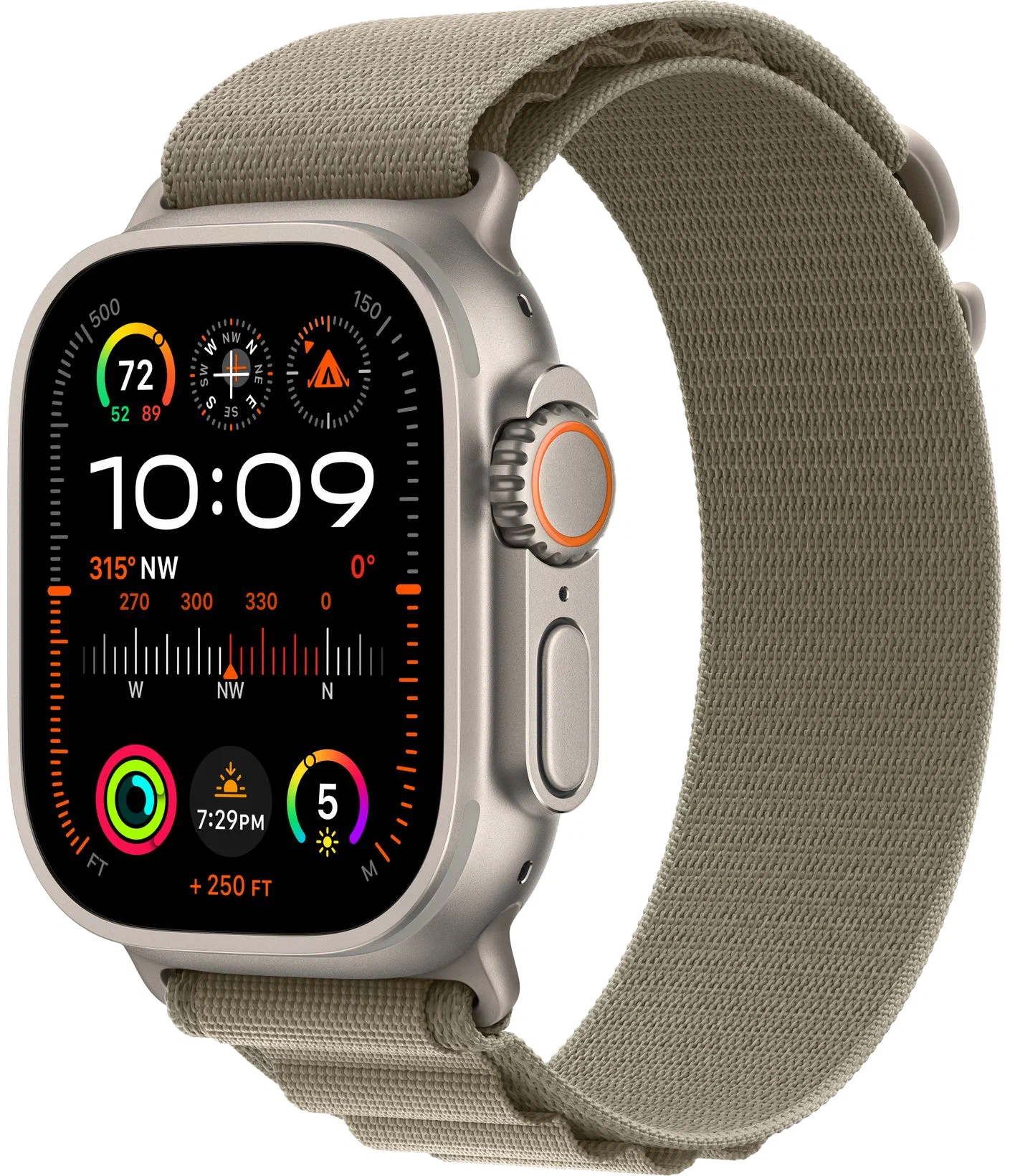 Умные смарт-часы Apple Watch Ultra 2, 49мм, GPS+Cellular, Titanium Case, Olive Alpine Loop