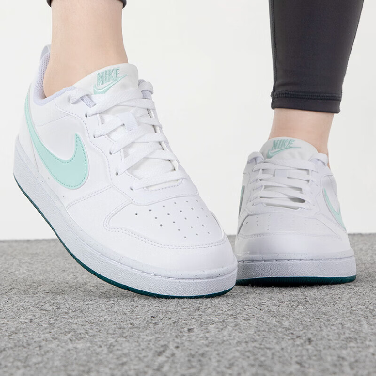Подростковые кроссовки Nike Court Borough Low 2 White/Mint GS