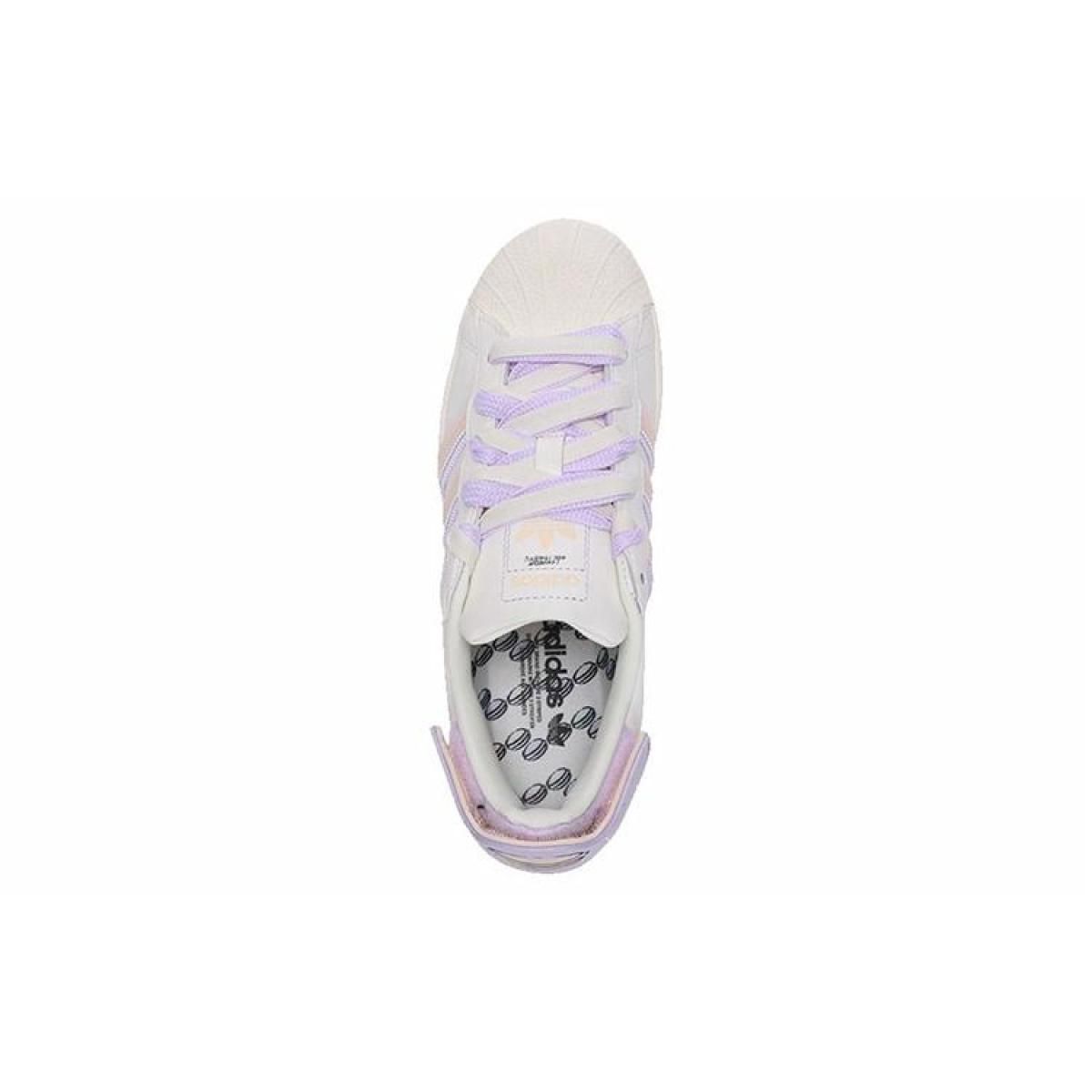 Женские кроссовки Adidas Originals Superstar White/Purple/Pink
