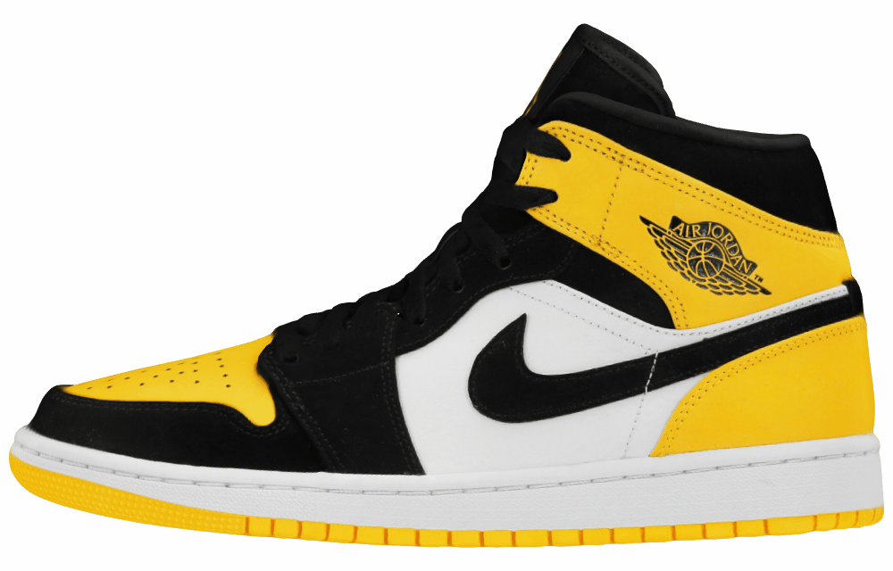 Кроссовки Air Jordan 1 Mid "Yellow Toe Black"