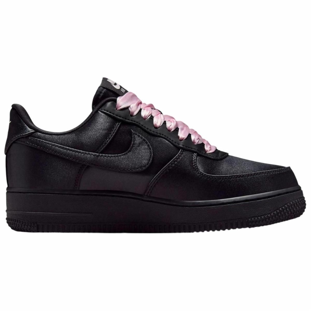 Женские кроссовки Nike Air Force 1 Low Triple Black Satin Black