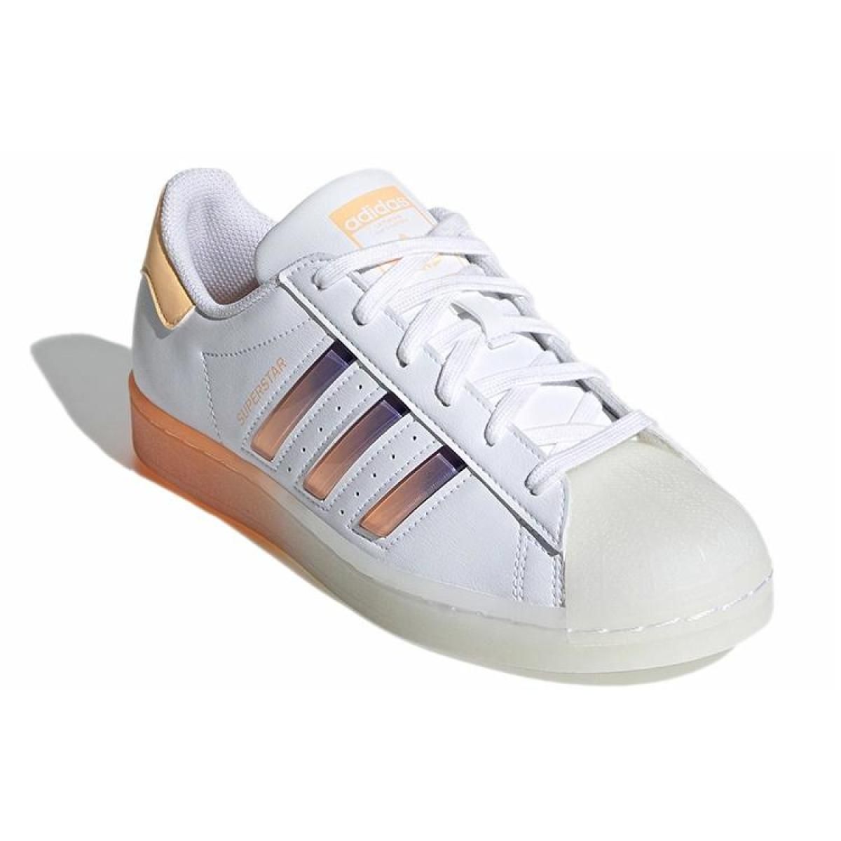 Женские Кеды Adidas Originals Superstar White/Orange