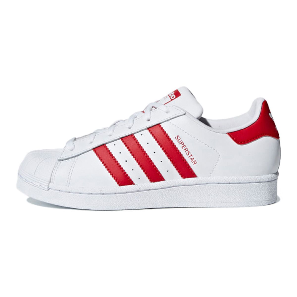 Подростковые кроссовки Adidas Originals Superstar White/Crimson