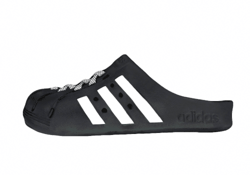 Кроссовки Adidas originals ADILETTE CLOGS Black/White