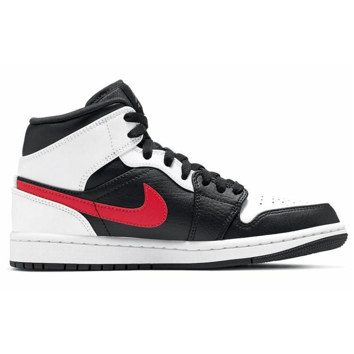 Кроссовки Air Jordan 1 Mid Black/Chile Red/White