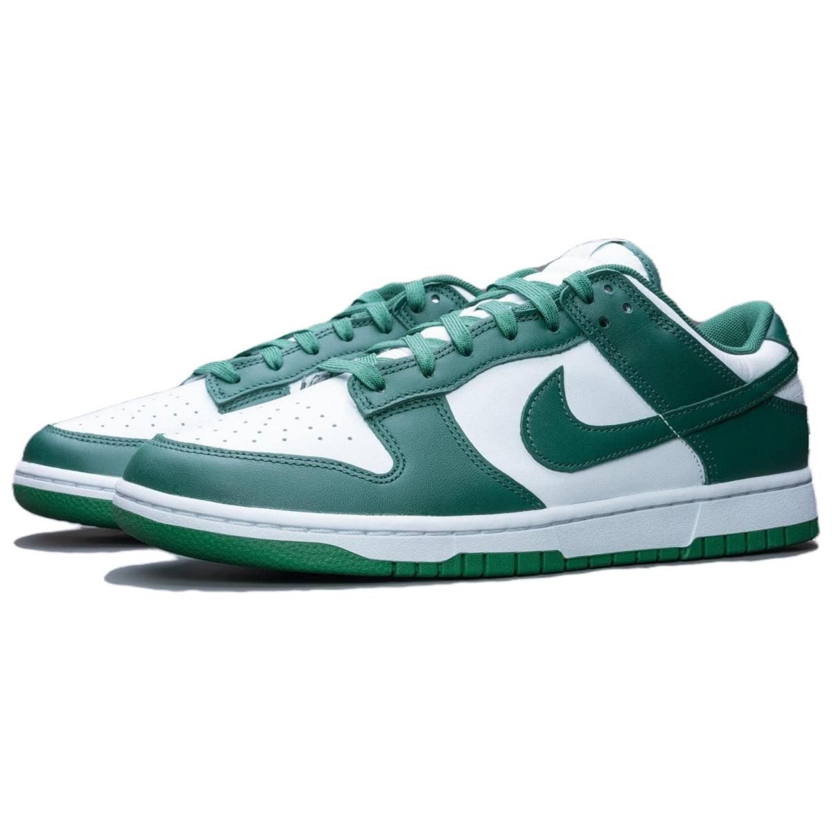 Подростковые кроссовки Nike Dunk Low Green/White GS