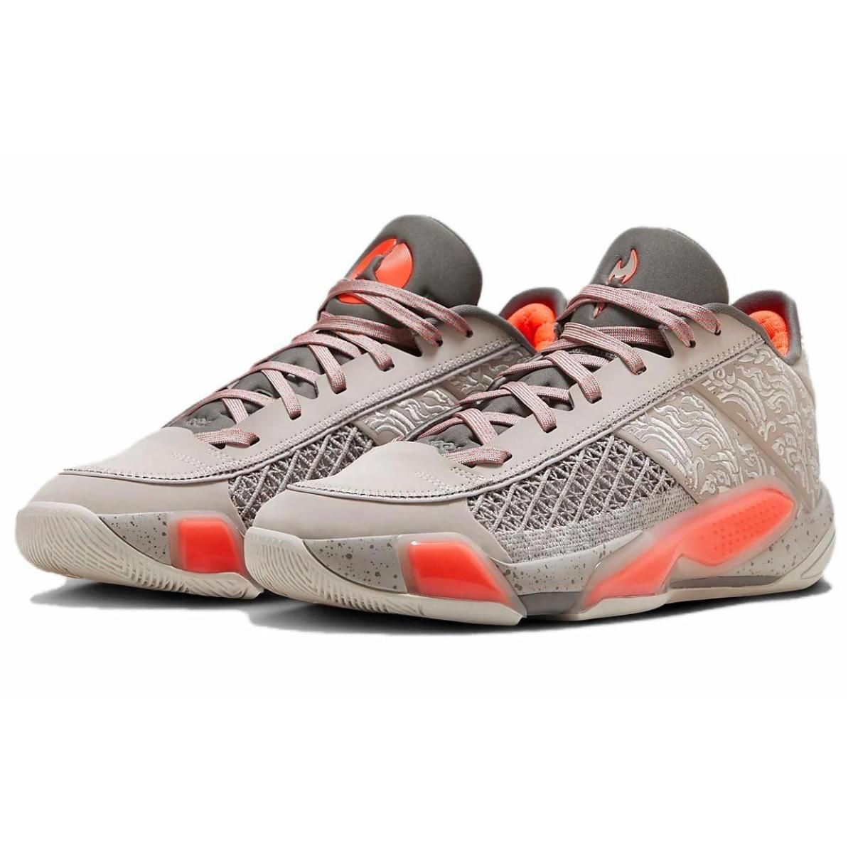 Мужские кроссовки Air Jordan 38 Low "Torch" Light Bone/Coconut Milk/Dark Russet/Campfire Orange