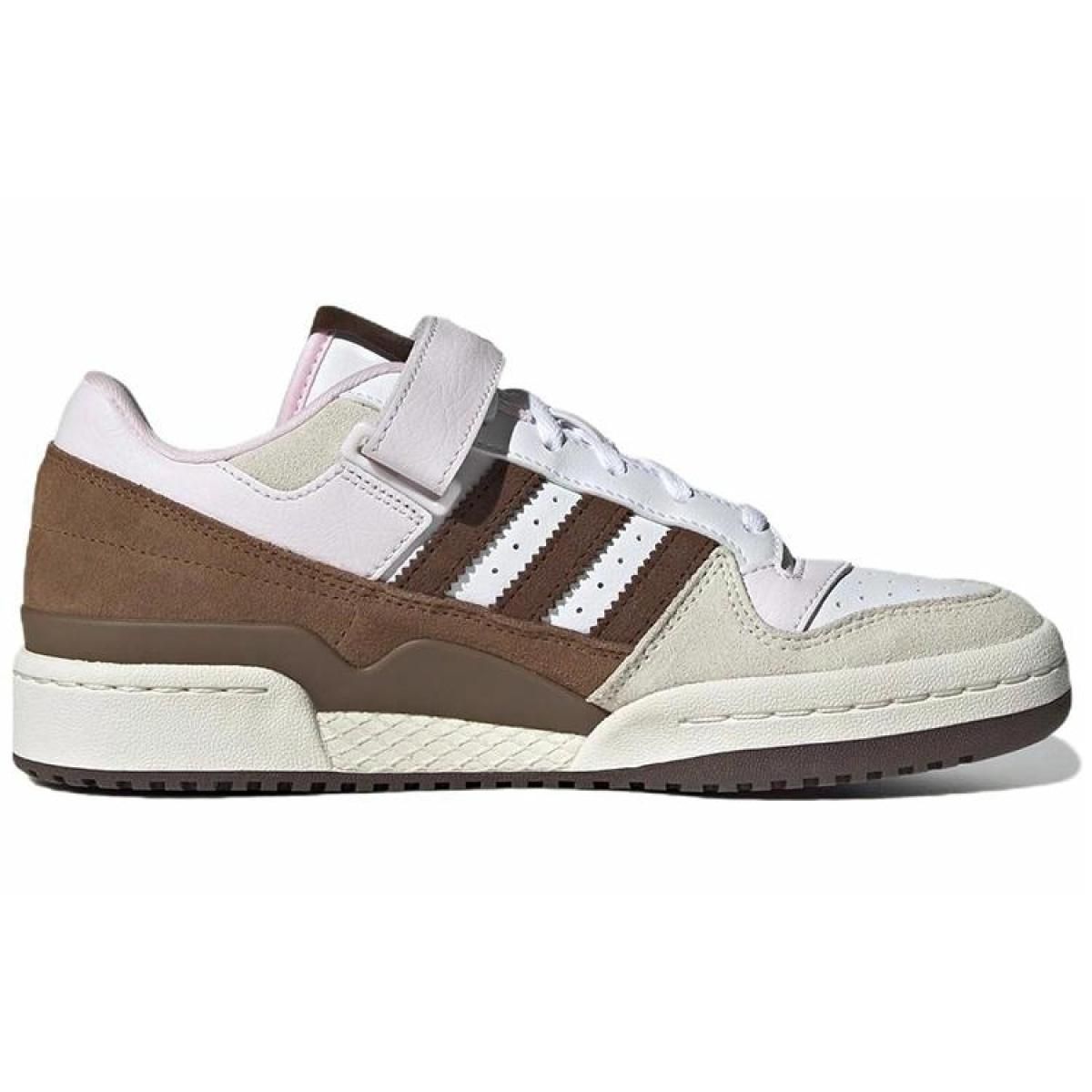 Женские кроссовки Adidas Originals Forum Low White/Brown/Pink