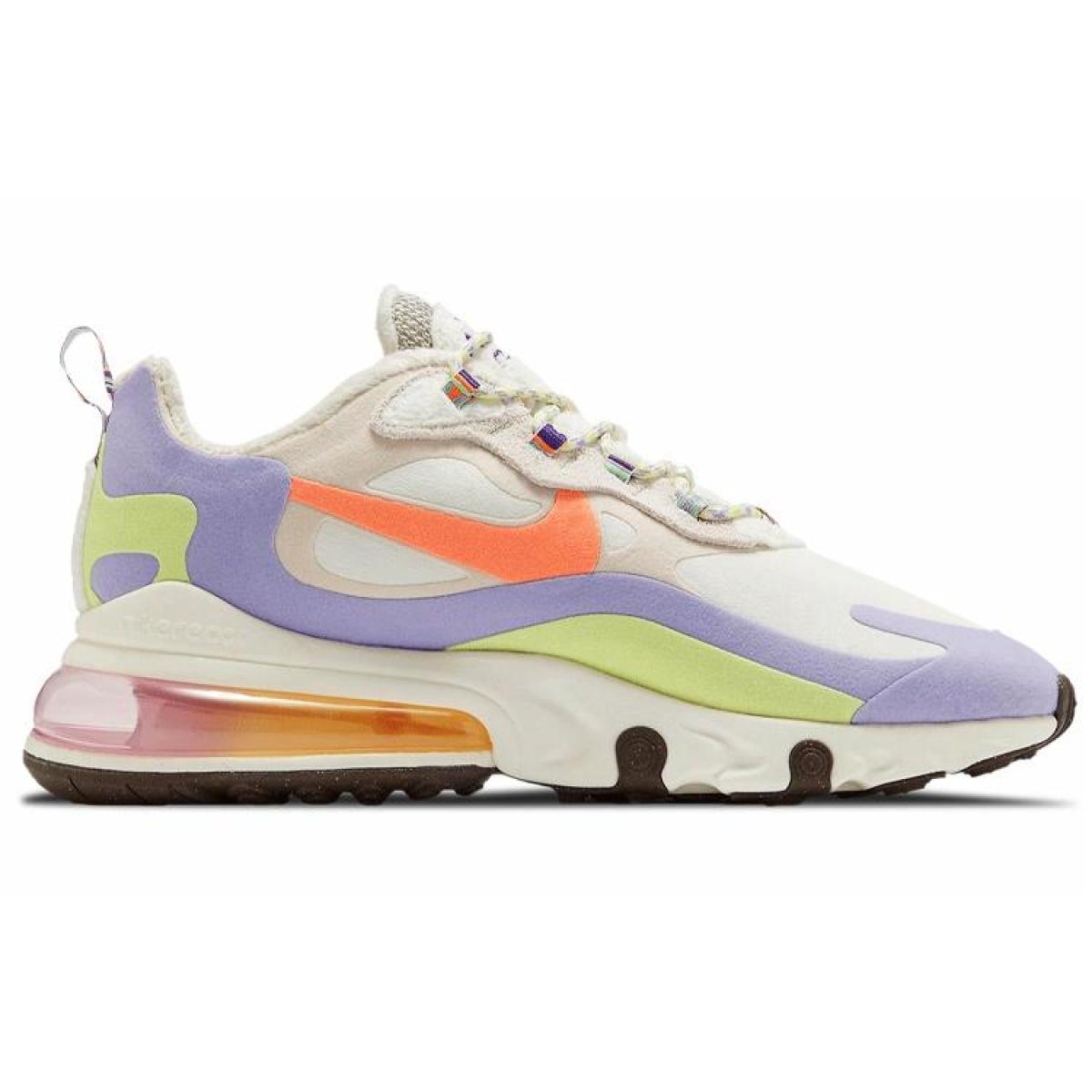 Женские кроссовки Nike Air Max 270 React Beige/Purple/Orange
