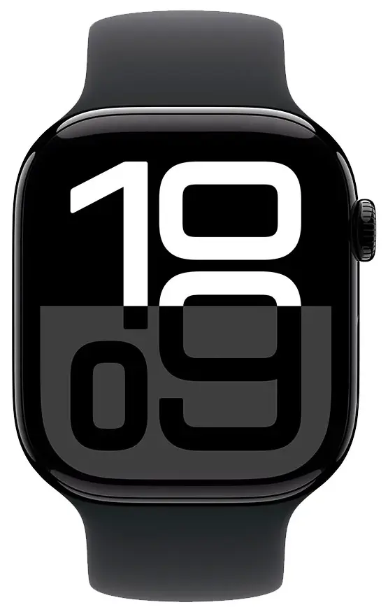 Умные смарт-часы Apple Watch Series 10, 42мм, GPS, Jet Black Aluminum Case, Black Sport Band