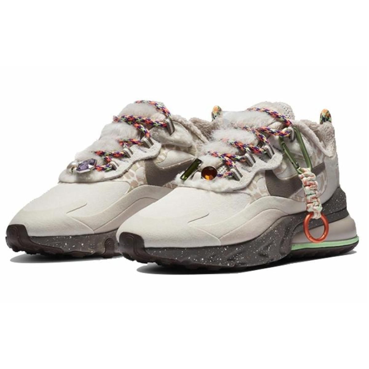Женские кроссовки Nike Air Max 270 React Off White/Grey