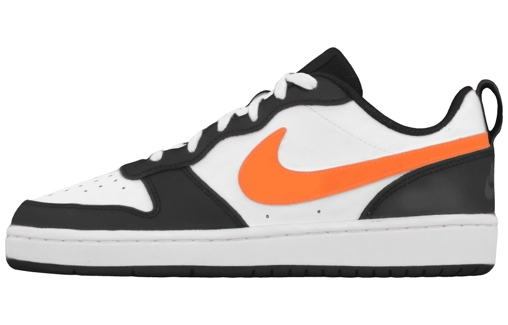 Подростковые Nike Court Borough Low 2 White/Black/Orange GS