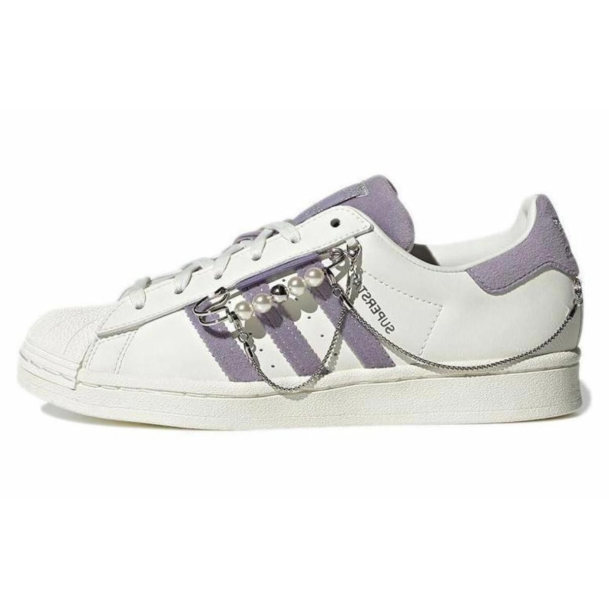 Женские кроссовки Adidas Originals Superstar White/Purple