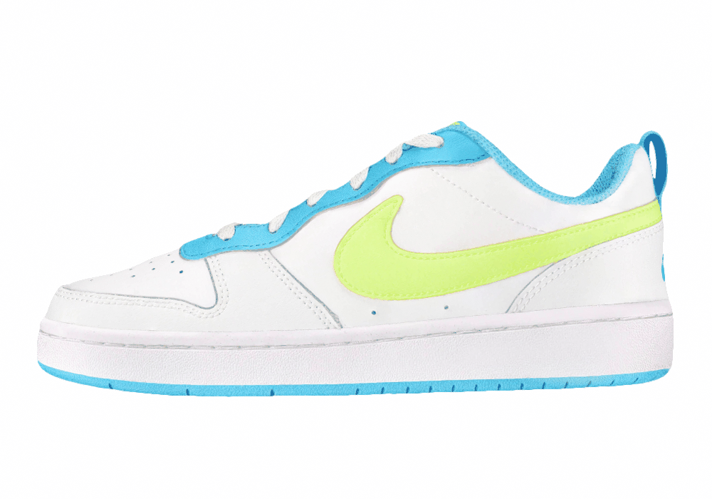 Подростковые кроссовки Nike Court Borough 2 Low "'White Baltic Blue Volt"