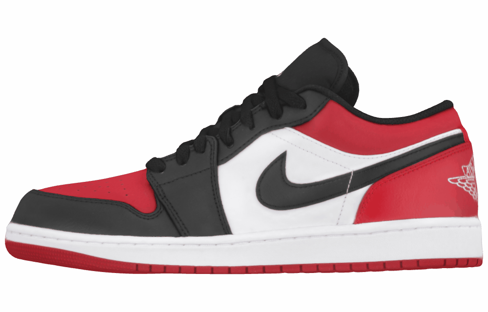 Кроссовки Air Jordan 1 Low Bred Toe