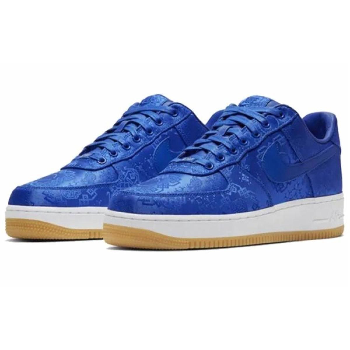 Кроссовки CLOT x Nike Air Force 1 Low Blue Silk