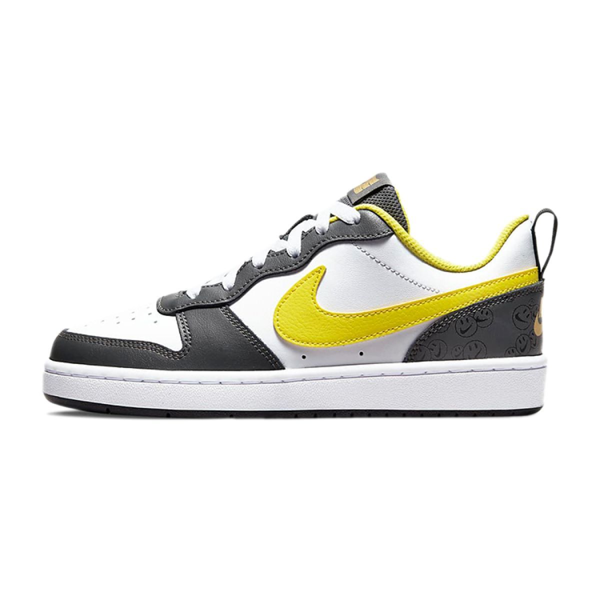 Подростковые кроссовки Nike Court Borough Low 2 SE Grey/White/Yellow GS