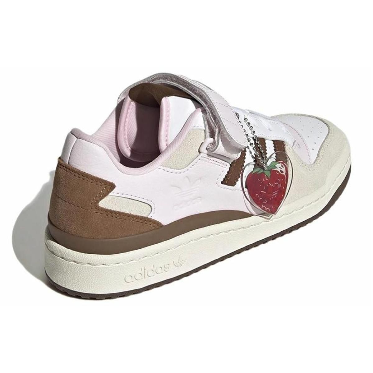 Женские кроссовки Adidas Originals Forum Low White/Brown/Pink