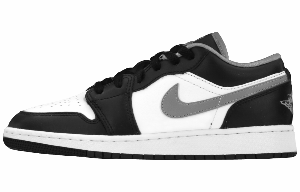 Подростковые кроссовки Air Jordan 1 Low Black/Grey/White GS