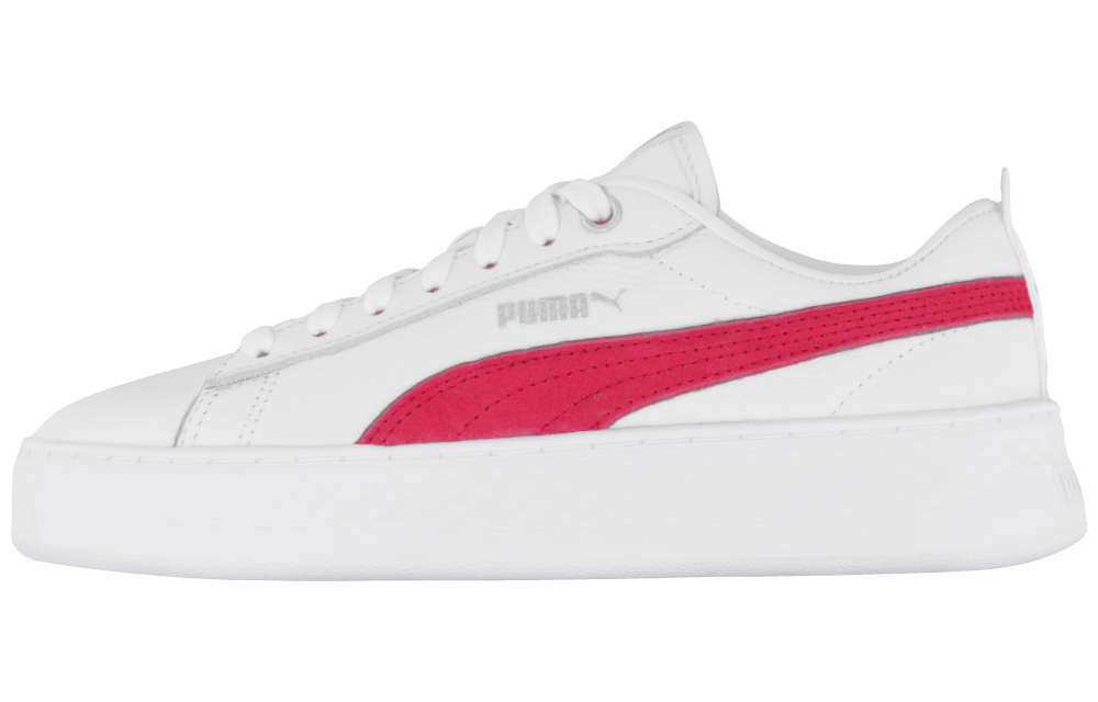 Женские кеды Puma Smash Leather White/Pink