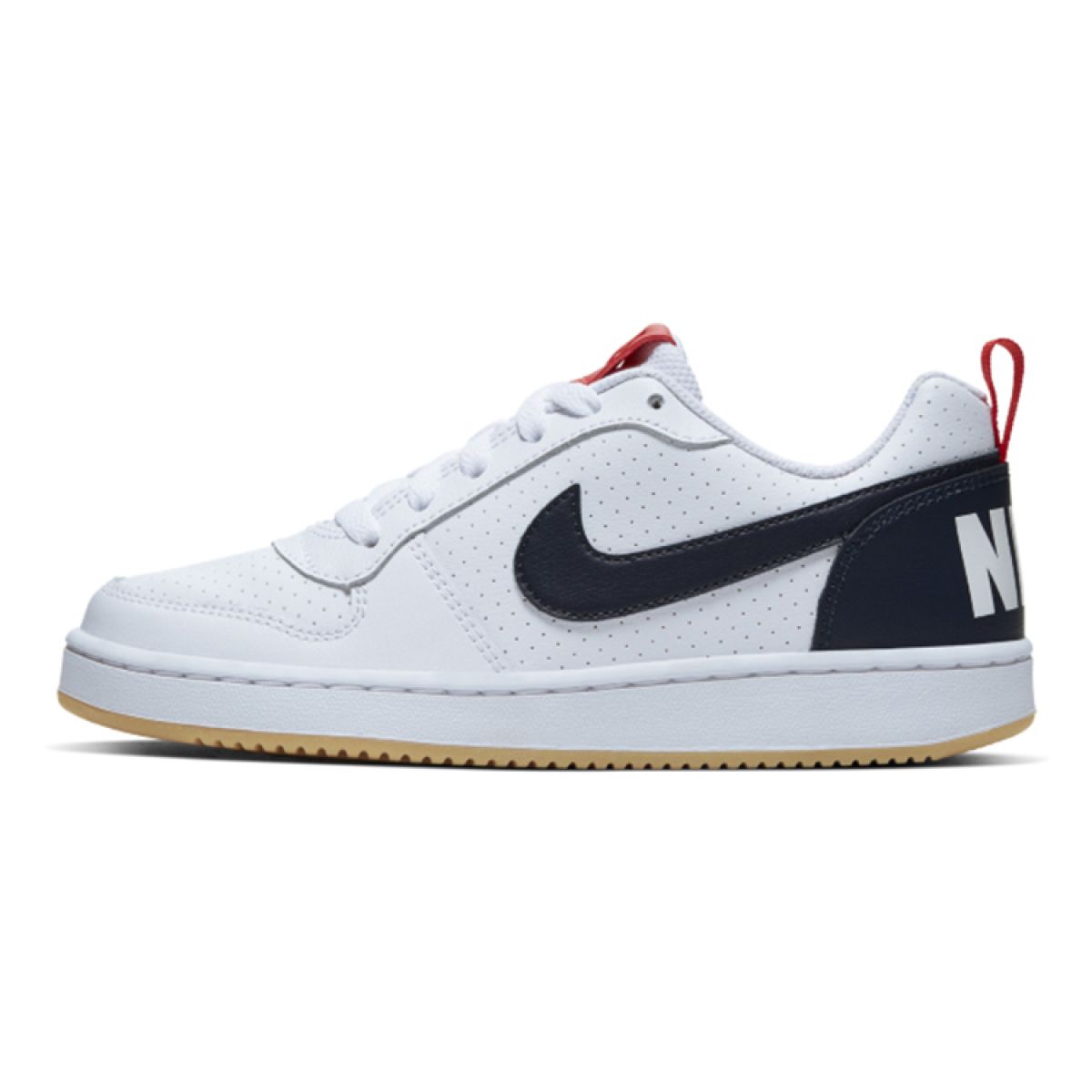 Подростковые кроссовки Nike Court Borough Low White/Obsidian Gum GS