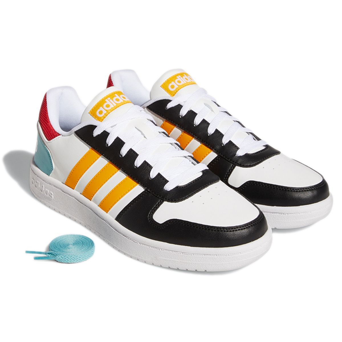 Кроссовки Adidas neo Hoops 2.0 Black/Light Blue/Yellow