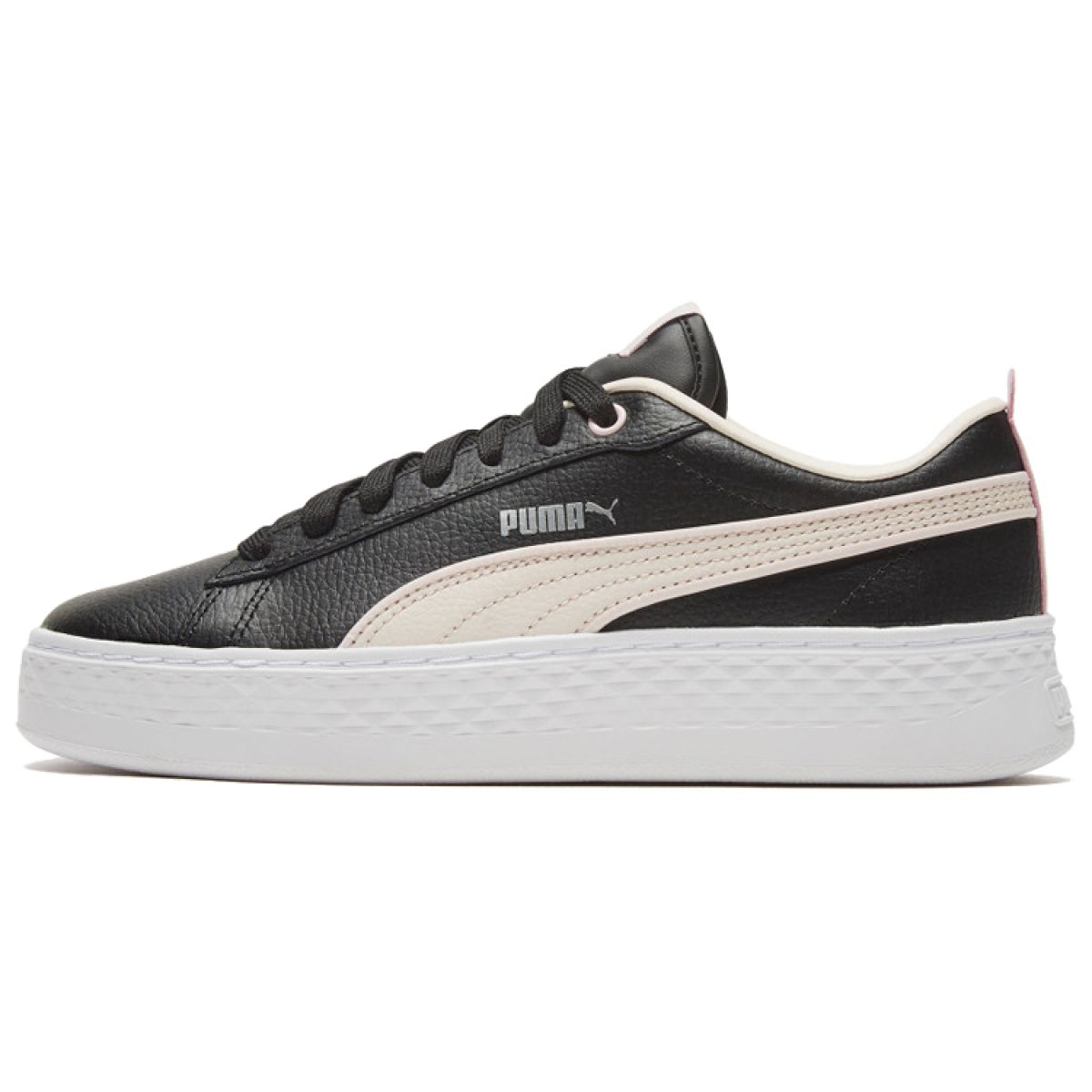 Женские кеды Puma Smash Platform Piping Black/Beige