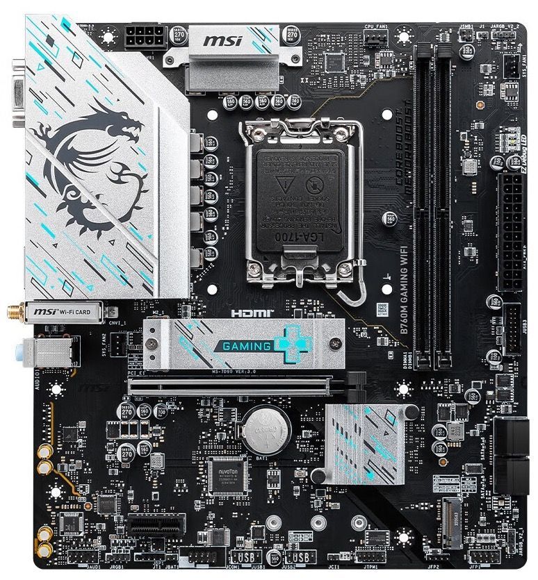 Материнская плата MSI B760M GAMING PLUS WIFI, LGA 1700, DDR5, mATX