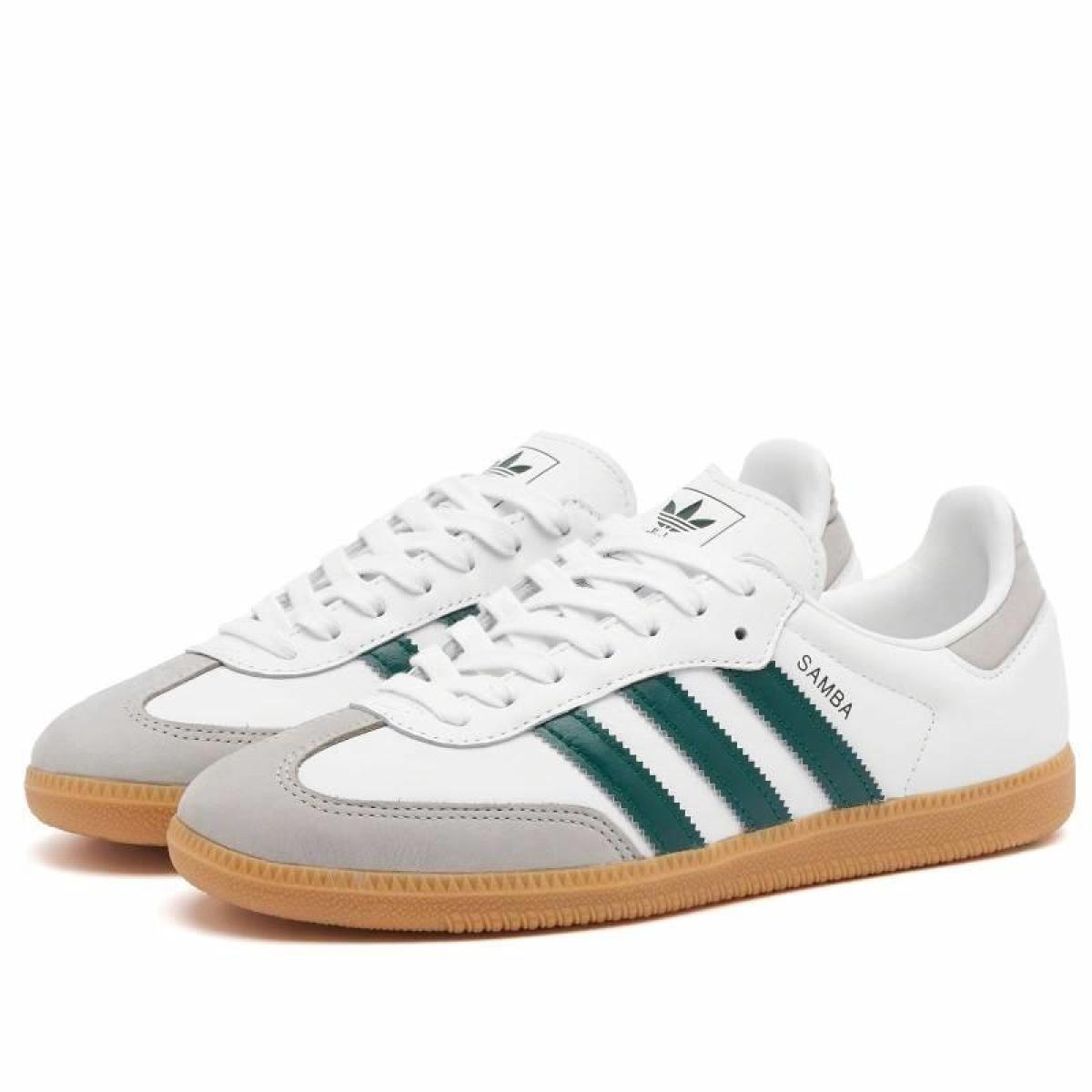 Женские кроссовки Adidas Originals SAMBA OG White/Green